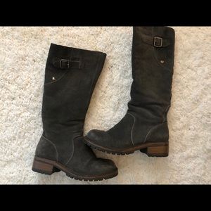 Gray Suede Boots